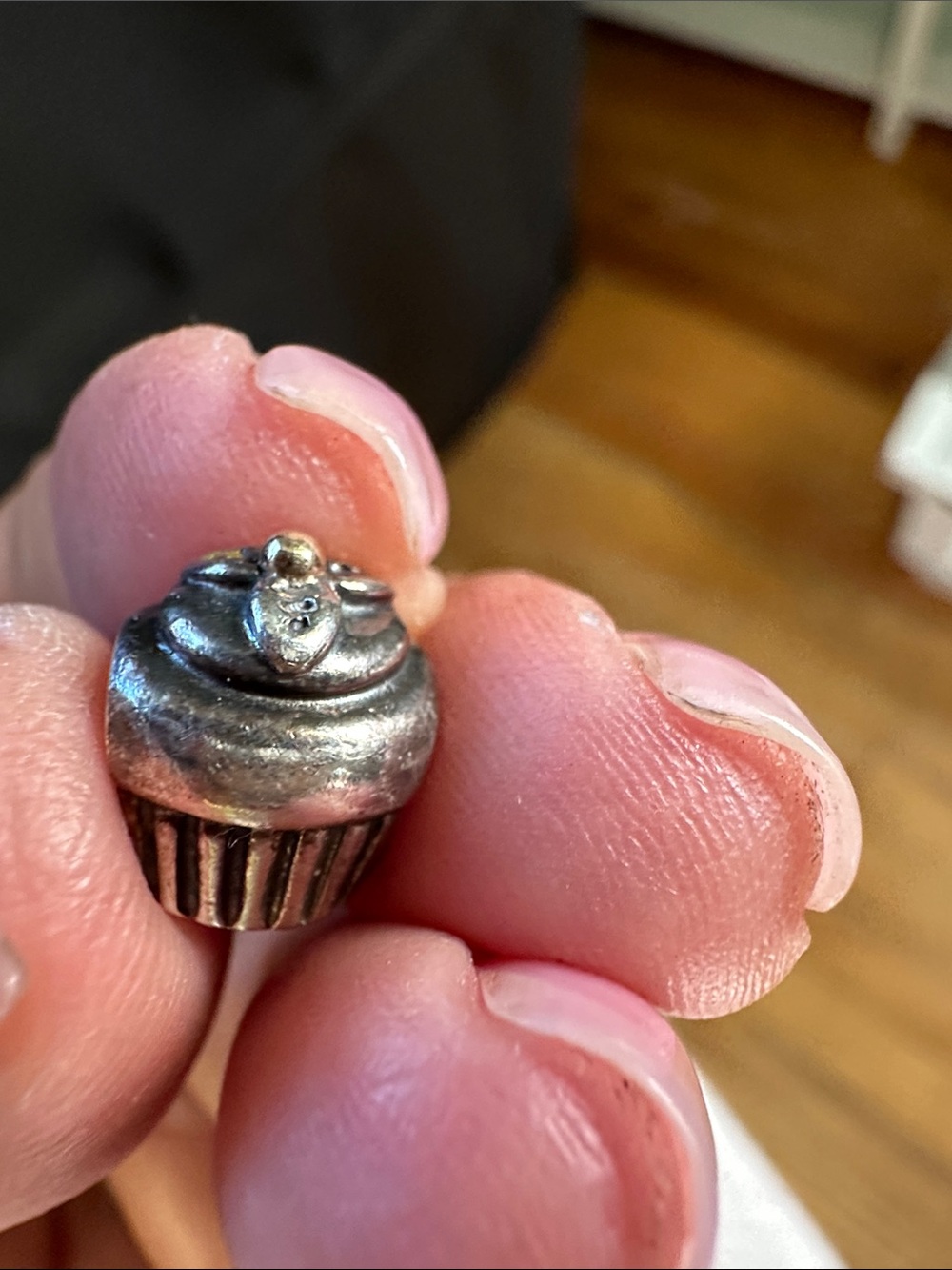 Pandora Silver Cupcake Charm